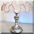 S48. Silverplate and hobnail glass candy dish. 